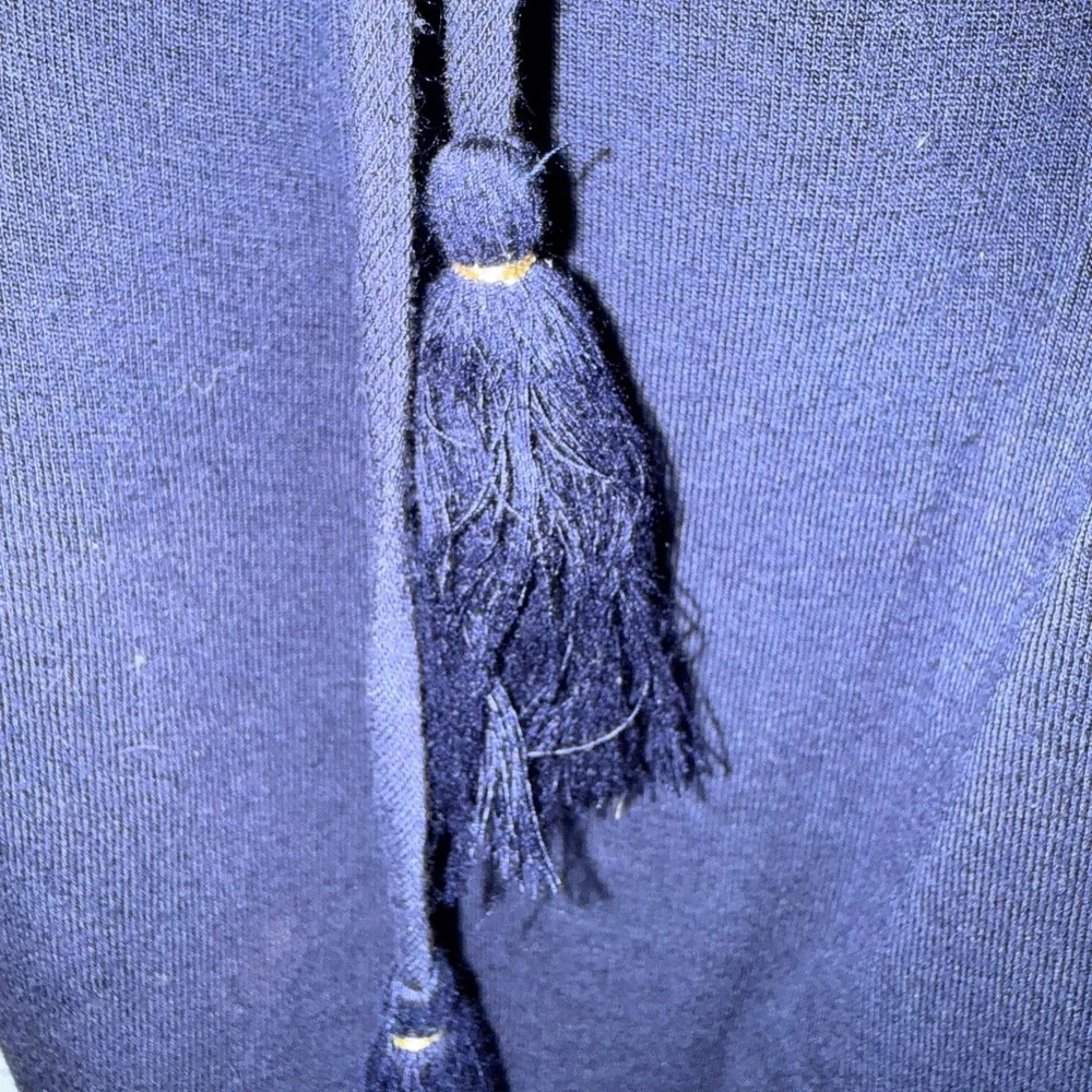 Lilly Pulitzer Navy Skirt with Tassels Size And Gold Detail Size L - Picture 3 of 5